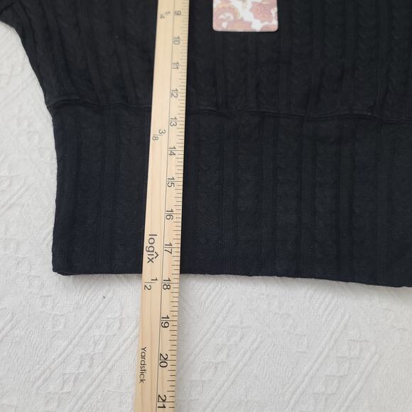 Band of the Free Raquel cable knit crop sweater size small Dark academia Office - Picture 9 of 9